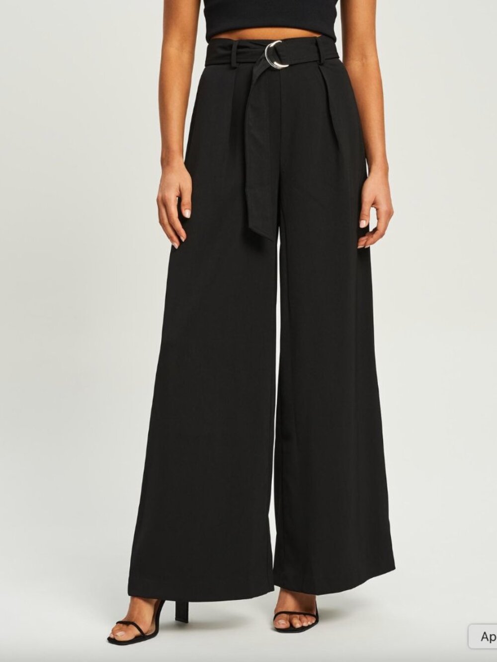 Wilfred Aritzia High Waisted Flowy Pants With D-Belt